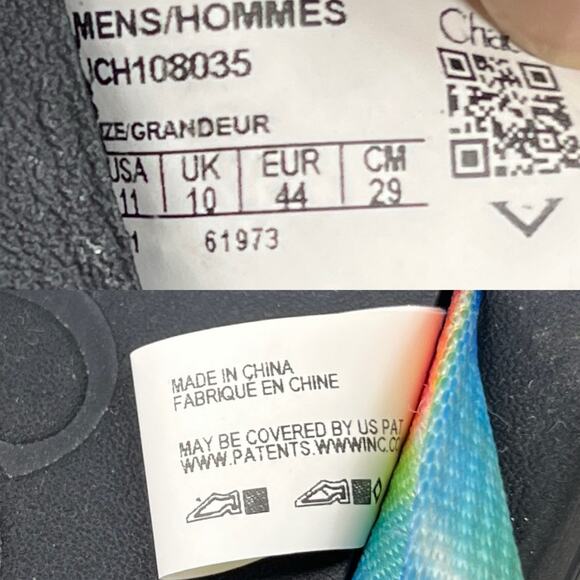 Chaco Mens Flip Flop Sandals 11 Tie Dye Rainbow - Picture 8 of 10